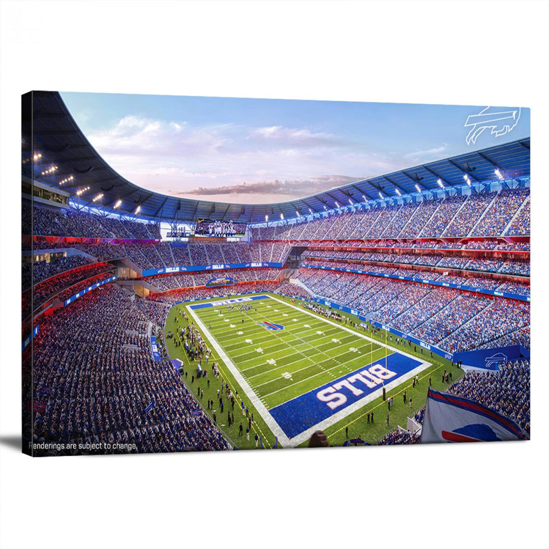 Buffalo Bills Football Team Print - Buffalo Highmark Stadium Wall Art Canvas Print