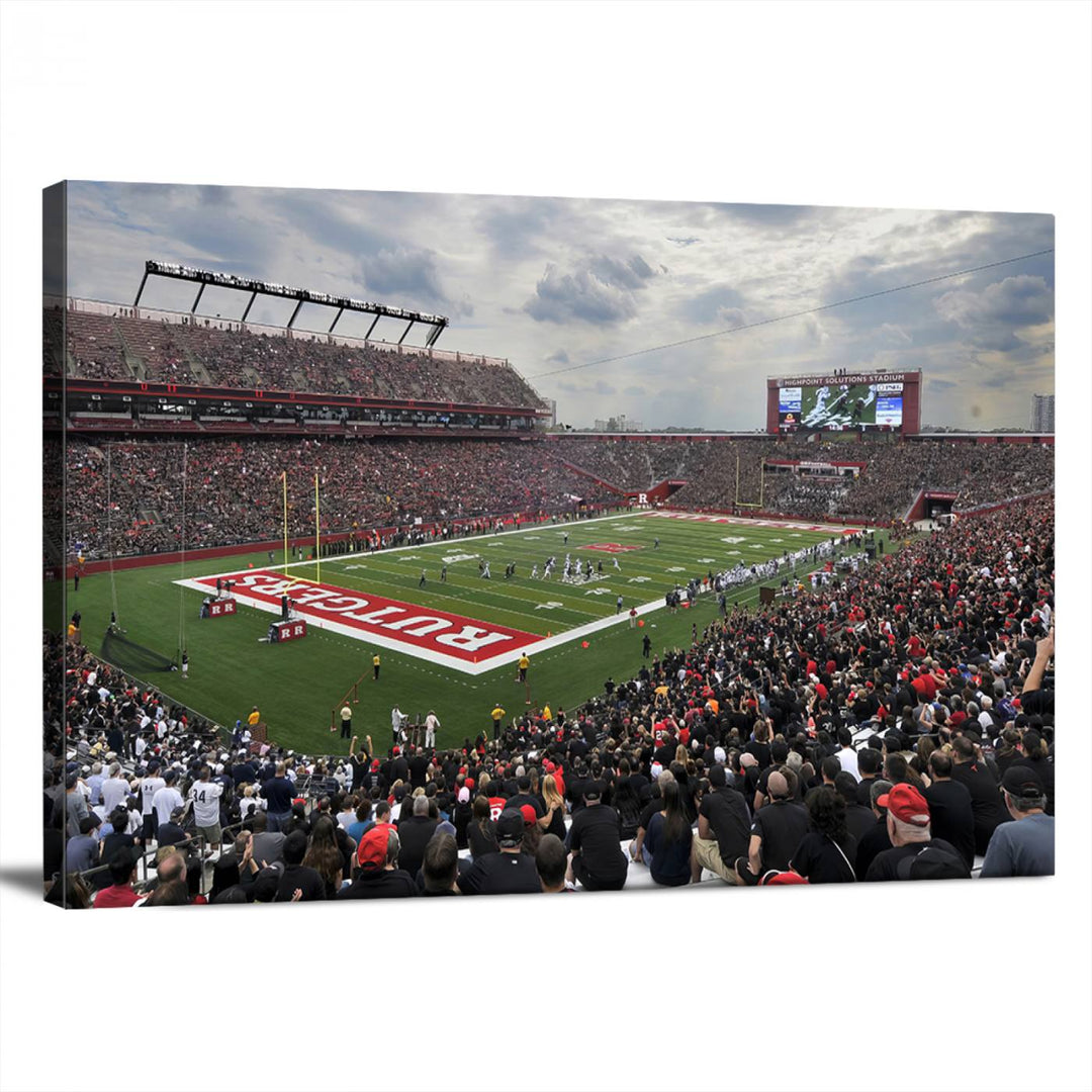 Rutgers Scarlet Knights Football Team Print - SHI Stadium, Piscataway Wall Art Canvas Print