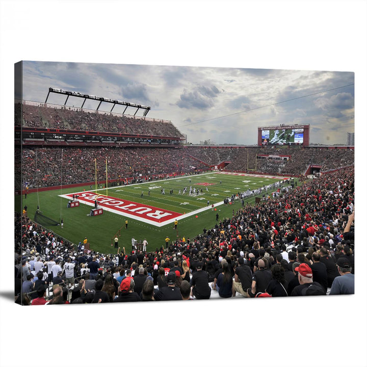 Rutgers Scarlet Knights Football Team Print - SHI Stadium, Piscataway Wall Art Canvas Print