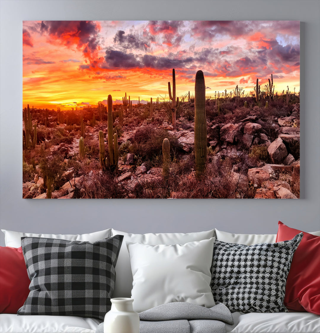 Arizona Desert Print, Western Cowboy Wall Art Print