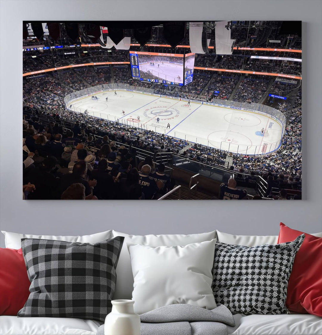 Amalie Arena Florida Wall Art Canvas Print - NHL Hockey Stadium Print