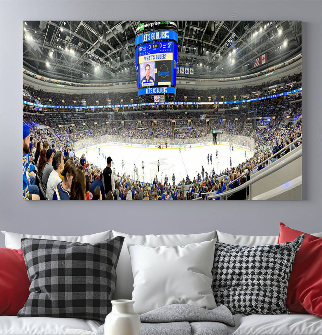 Enterprise Center | Missouri St. Louis Blues Ice Hockey Stadium Wall Art | Canvas Print | Ready to Hang