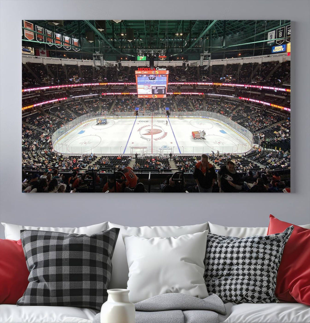 Honda Center California Anaheim Ducks Ice Hockey Stadium Wall Art Canvas Print