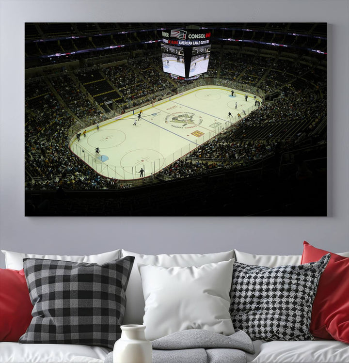 PPG Paints Arena Pennsylvania Pittsburgh Penguins Hockey Stadium Wall Art Canvas Print