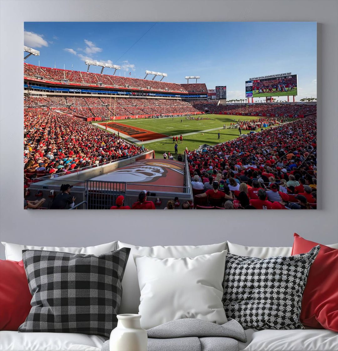 Tampa Stadium Wall Art Canvas Print.