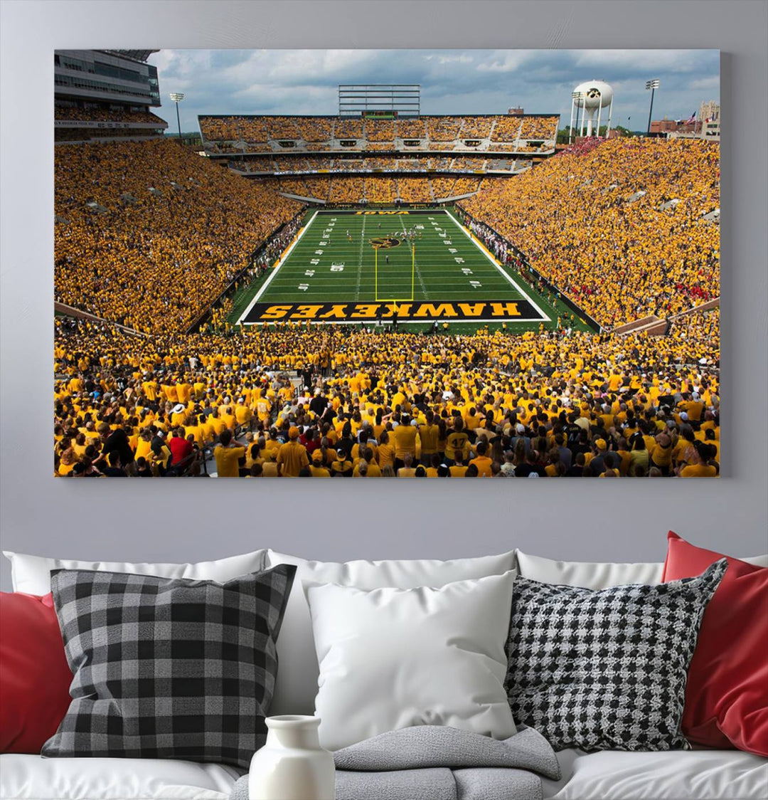 Kinnick Stadium - Iowa Hawkeyes Football Team Print - Iowa City Kinnick Stadium Wall Art Canvas Print