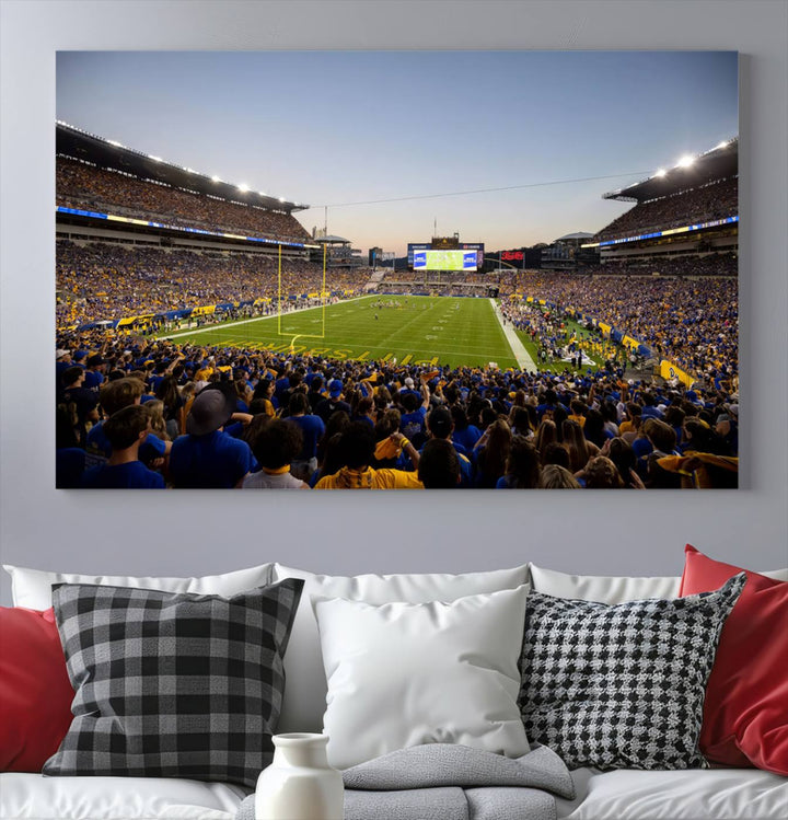 Pittsburgh Panthers Football Team Print - Pittsburgh Acrisure Stadium Wall Art Canvas Print