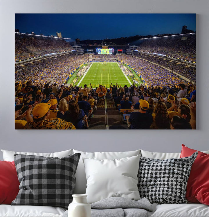 Pittsburgh Panthers Football Team Print - Pittsburgh Acrisure Stadium Wall Art Canvas Print