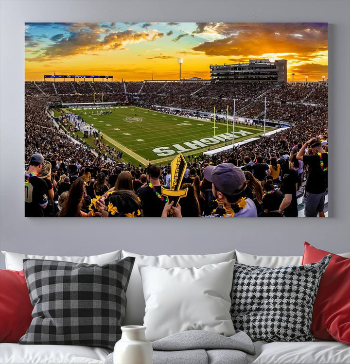 UCF Knights Football Team Print - Orlando FBC Mortgage Stadium Wall Art Canvas Print