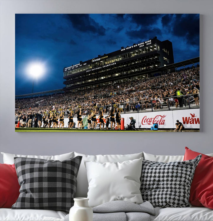 UCF Knights Football Team Print - Orlando FBC Mortgage Stadium Wall Art Canvas Print