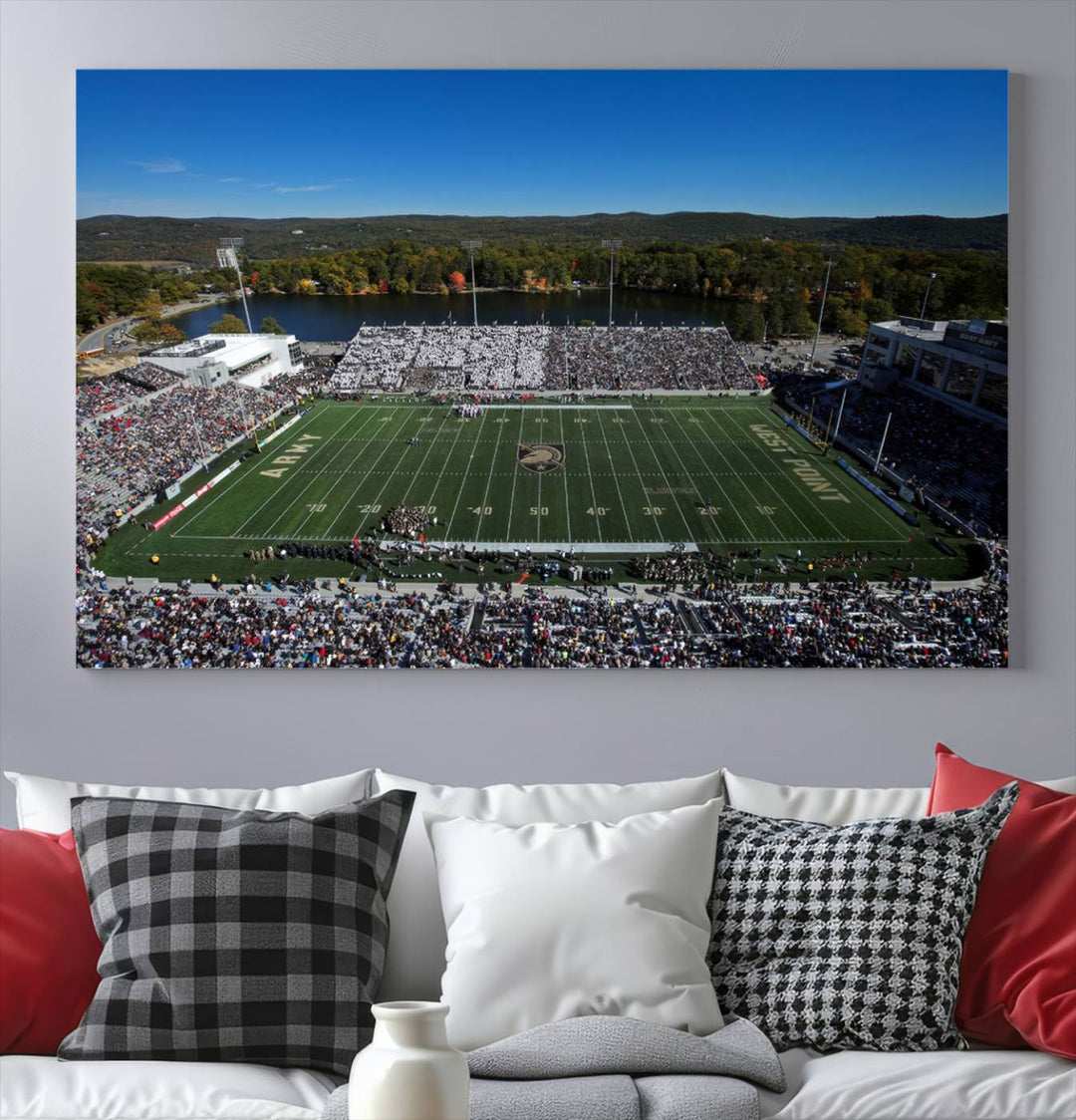 Army Black Knights Football Team Print - West Point Michie Stadium Wall Art Canvas Print