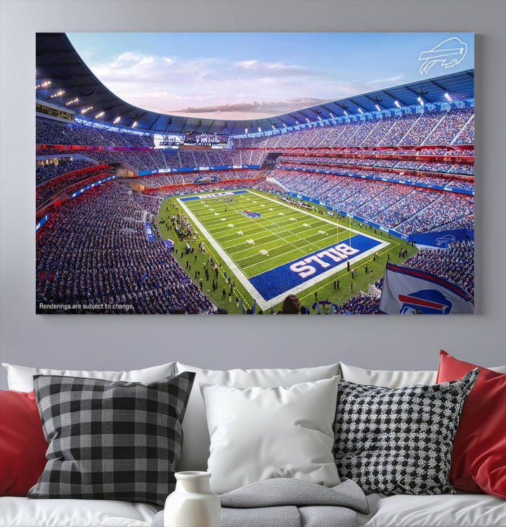 Buffalo Bills Football Team Print - Buffalo Highmark Stadium Wall Art Canvas Print