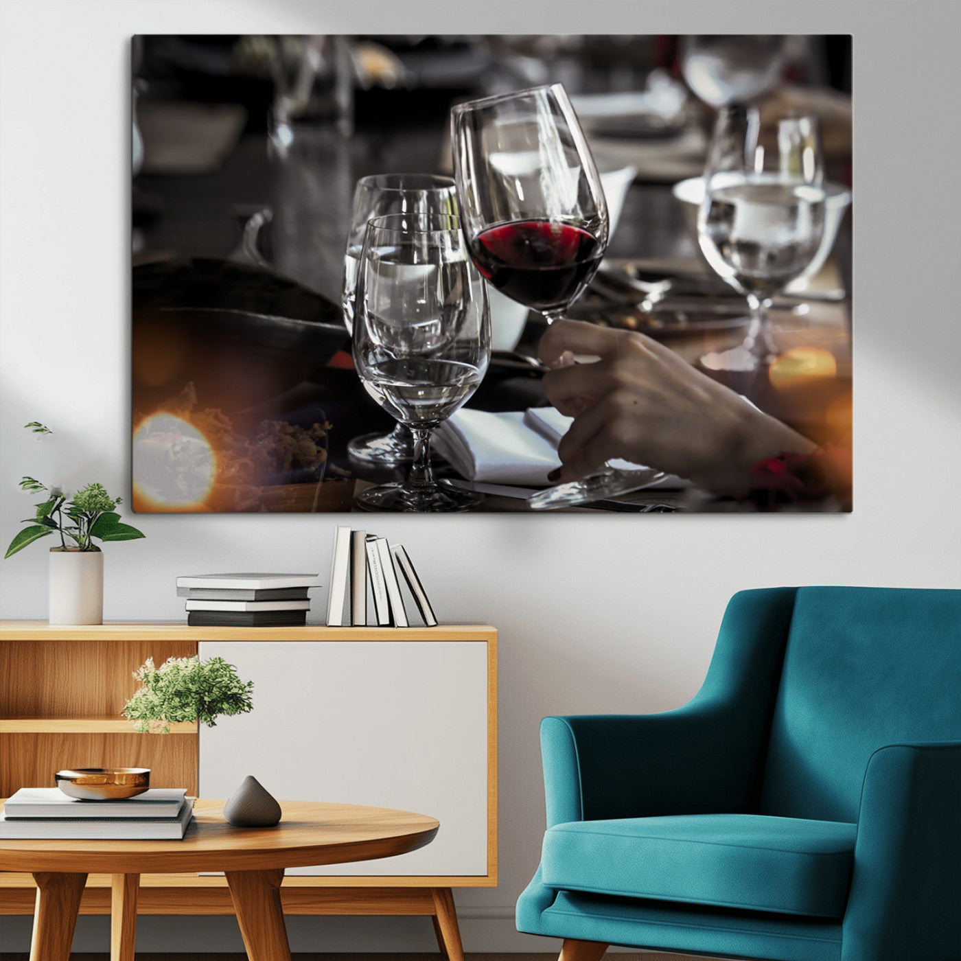 MGV-CV-36X24 - Red Wine and Glass Canvas Print