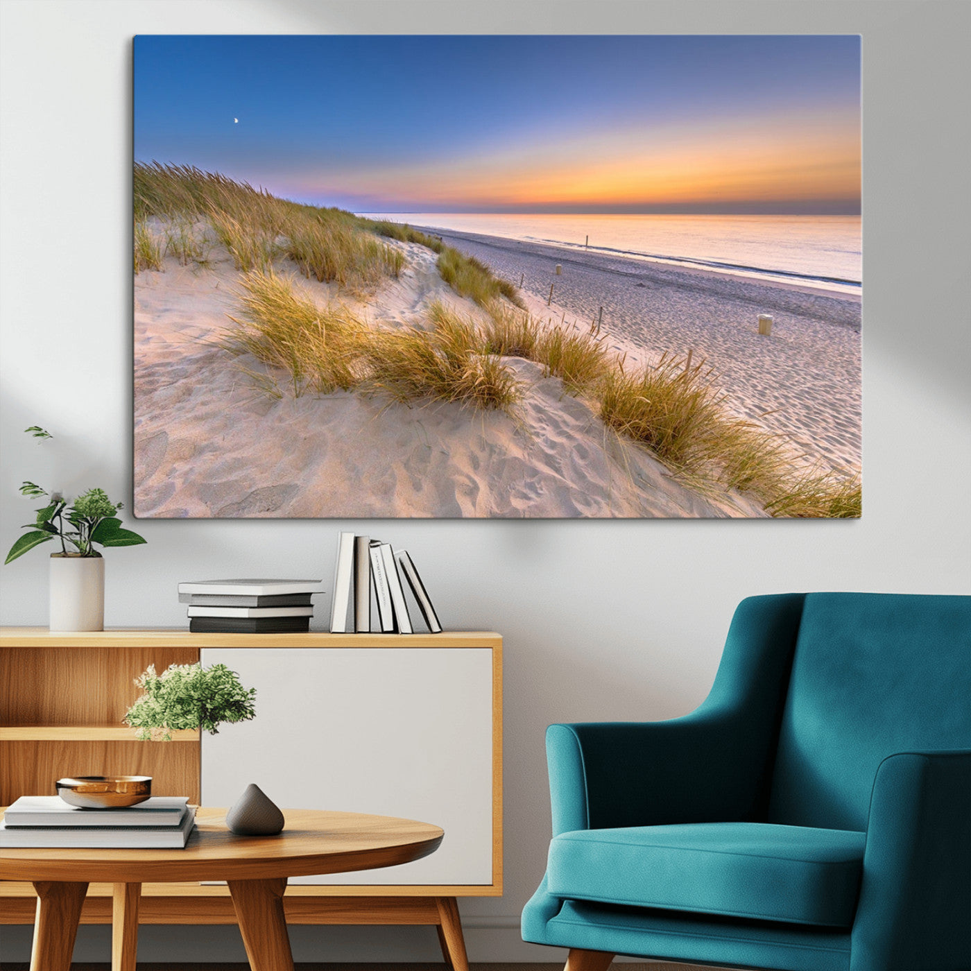MGV-CV-36X24 - Sunrise On The Beach Wall Art Canvas Print