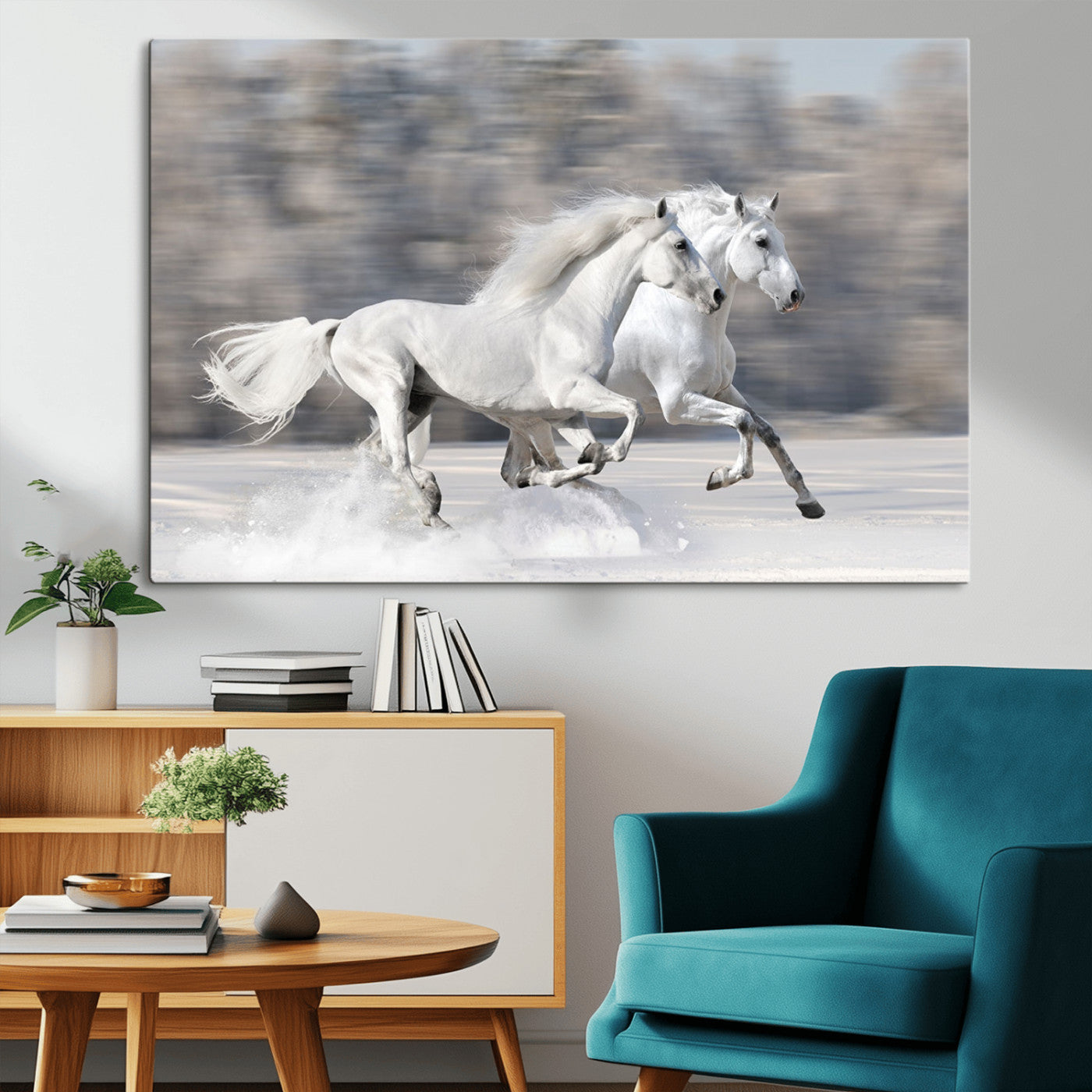 MGV-CV-36X24 - All The White Horses Wall Art Canvas Print