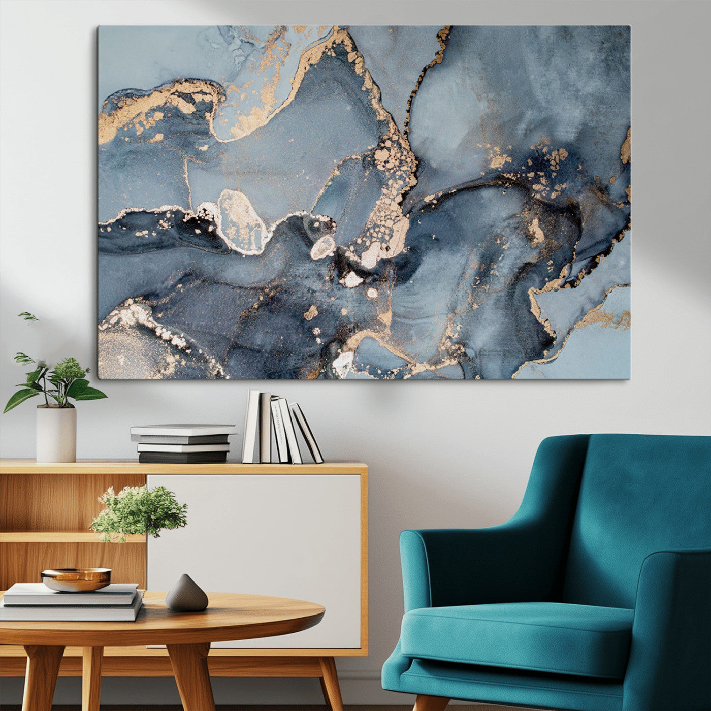 MGV-CV-36X24 - Multipanel Marble Fluid Effect Wall Art Abstract Canvas Wall Art Print