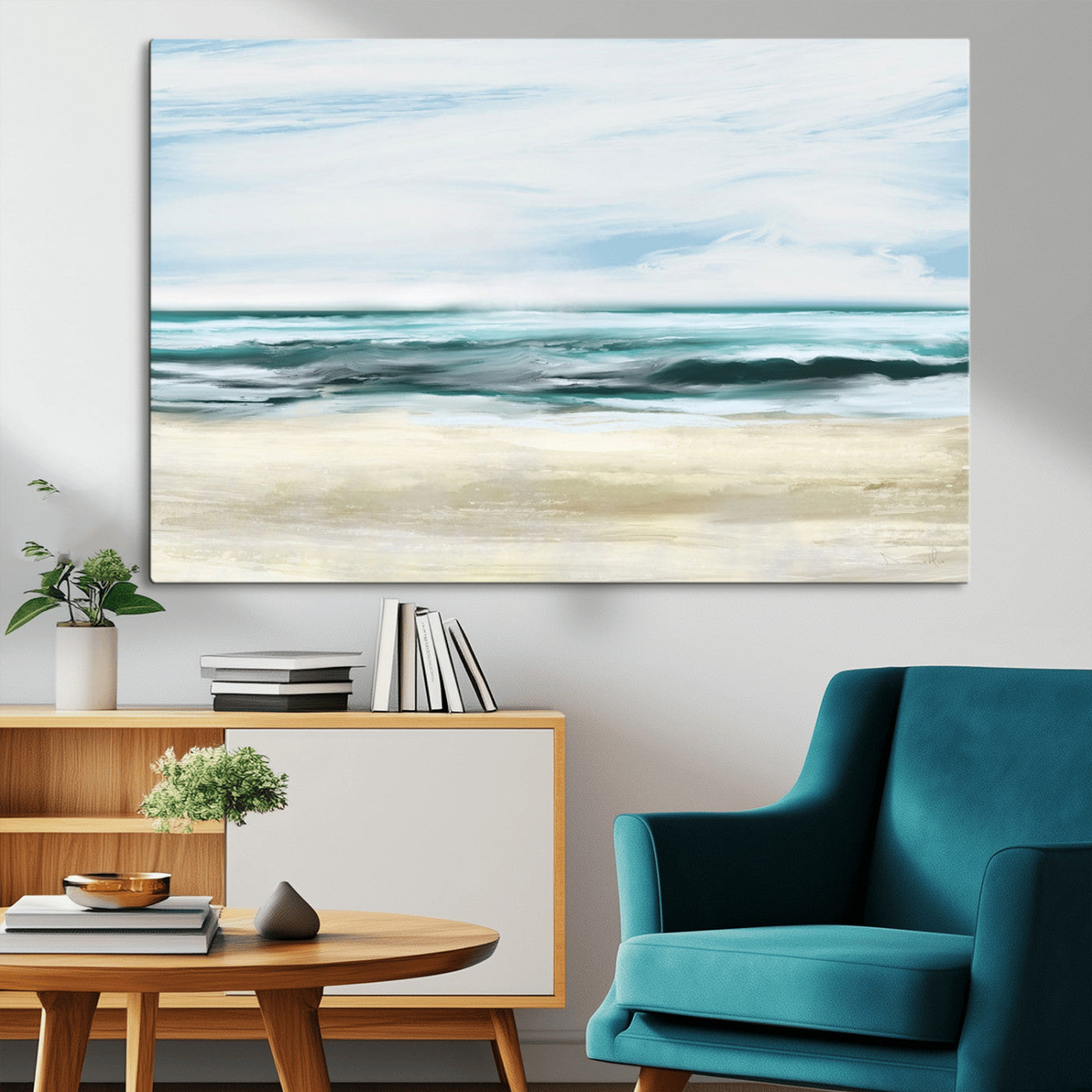 MGV-CV-36X24 - Ocean Abstract Wall Art Canvas Print