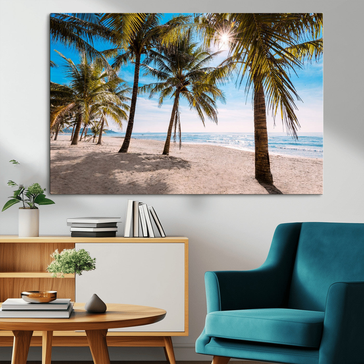 MGV-CV-36X24 - Palm Beach Tropical Island Wall Art Canvas Print