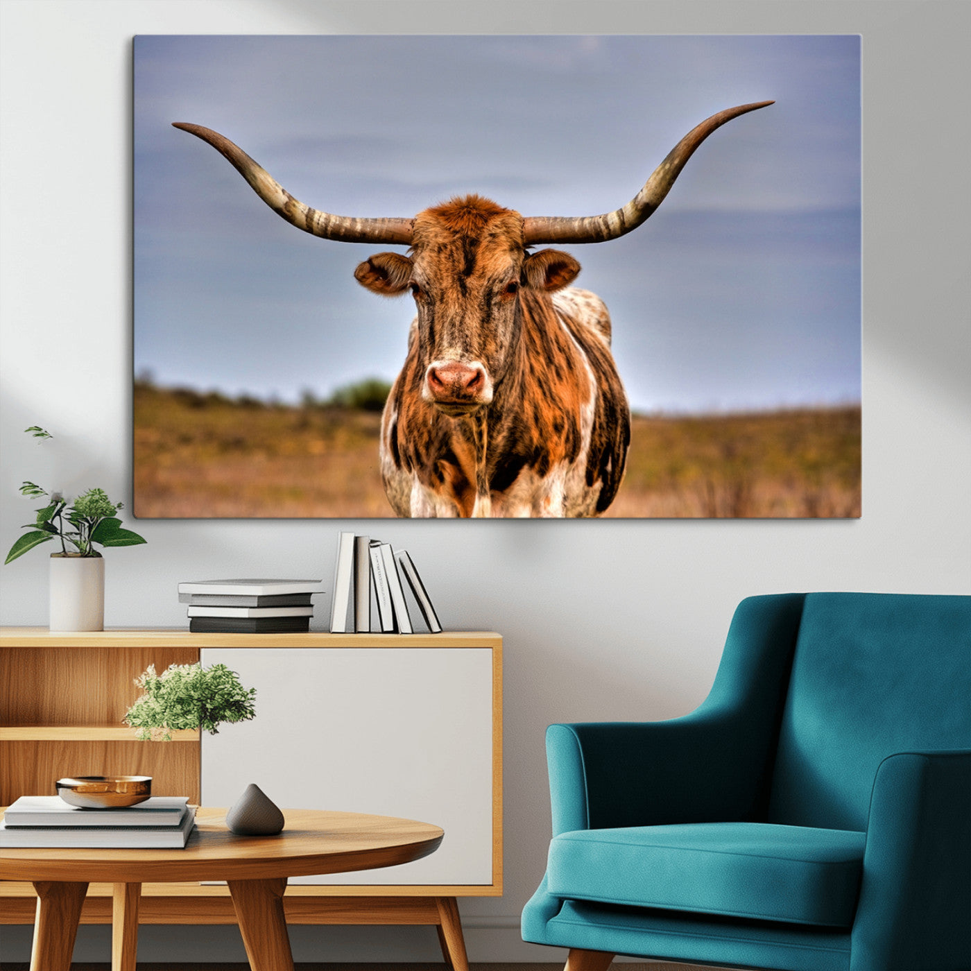 MGV-CV-36X24 - Texas Longhorn Wall Art Print