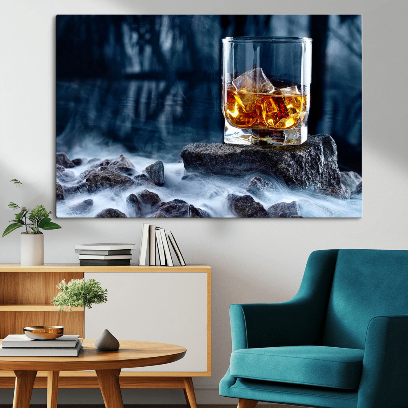 MGV-CV-36X24 - Whiskey Ice Wall Art Canvas Print