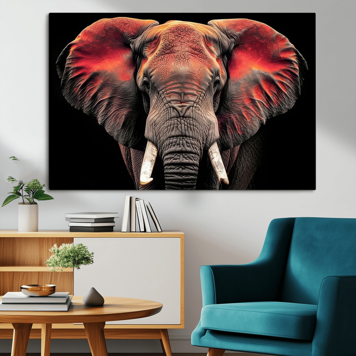 -Elephant Wall Art Canvas Print