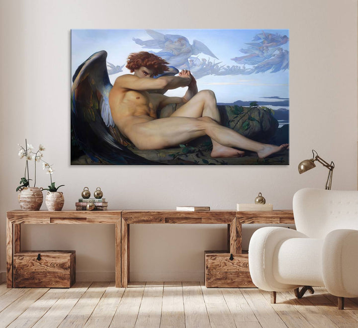 Fallen Angel Wall Art Canvas Print displayed above.