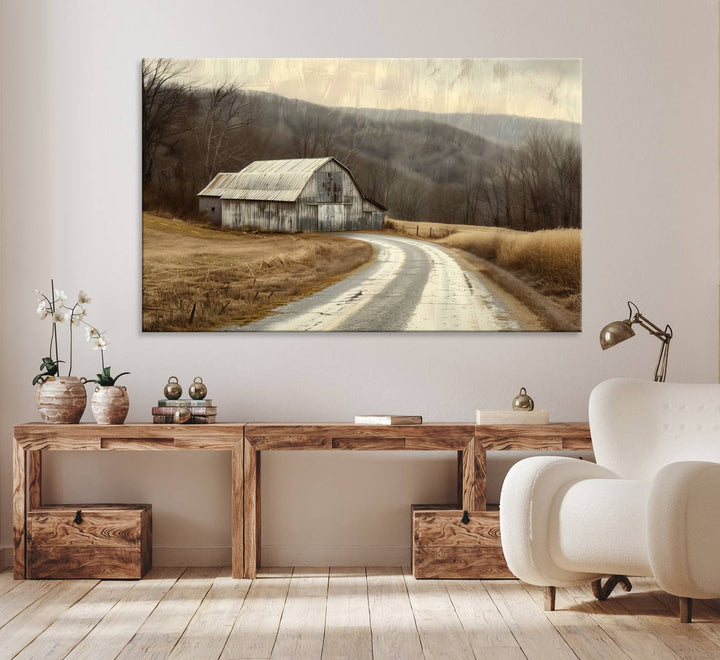 Vintage Barn for Farmhouse Wall Decor Canvas Print