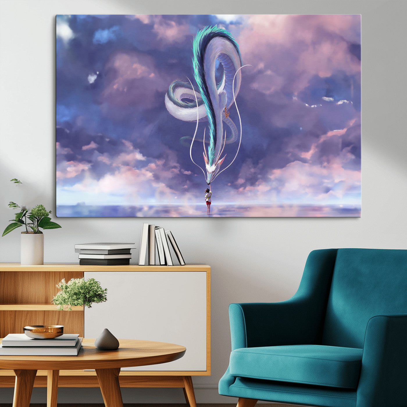 MGV-CV-36X24 - Spirited Away Haku and Chihiro Poster - Anime Lover - Hayao Miyazaki - Studio Ghibli Poster - Anime