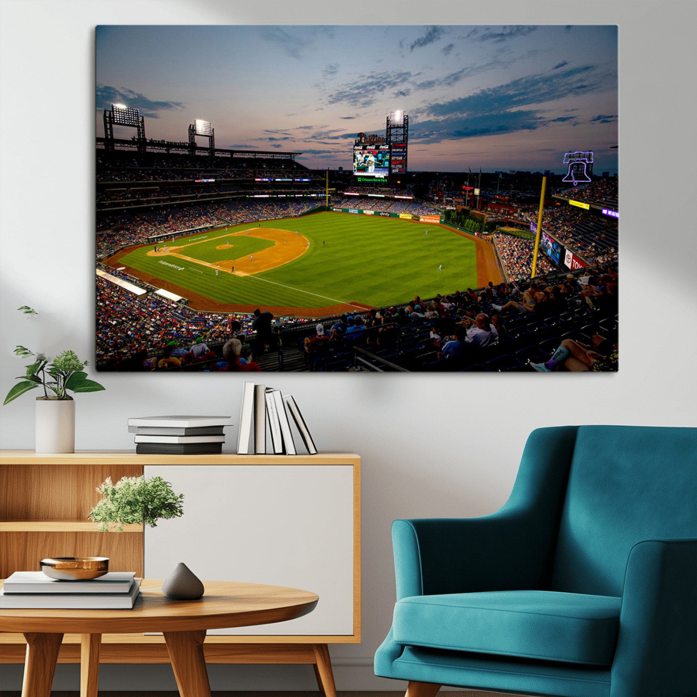 MGV-CV-36X24 - Philadelphia Phillies Baseball Team Print - Citizens Bank Park Stadium Wall Art Canvas Print