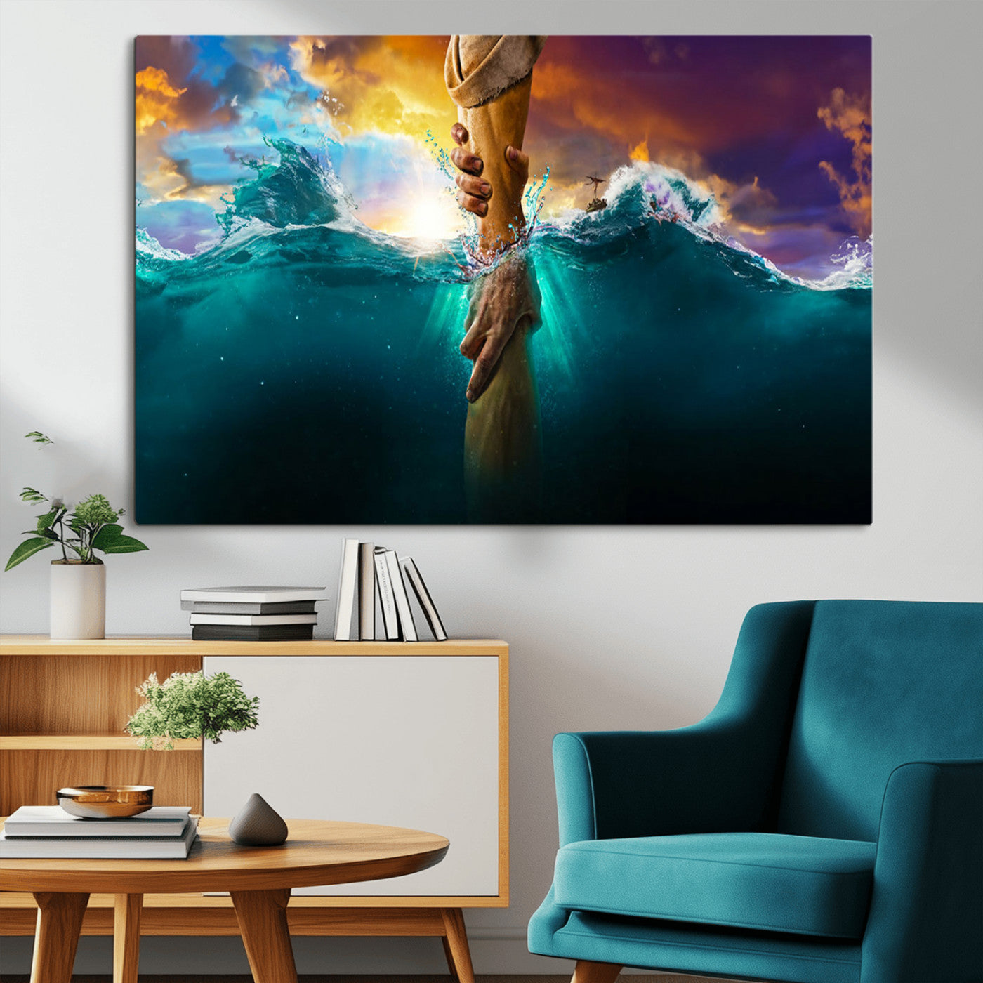 MGV-CV-36X24 - God Hand Wall Art Canvas Print