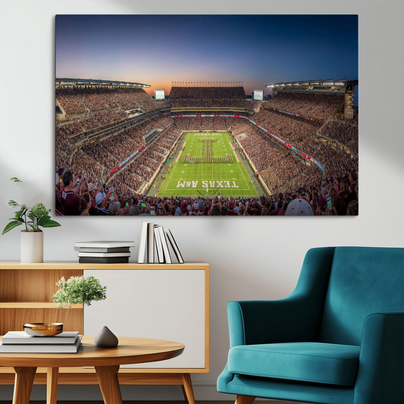 MGV-CV-36X24 - Kyle Field Wall Art Print | Large Texas A&M Aggies Football Canvas Print for Sports Enthusiasts | Framed, Ready-to-Hang Stadium Decor