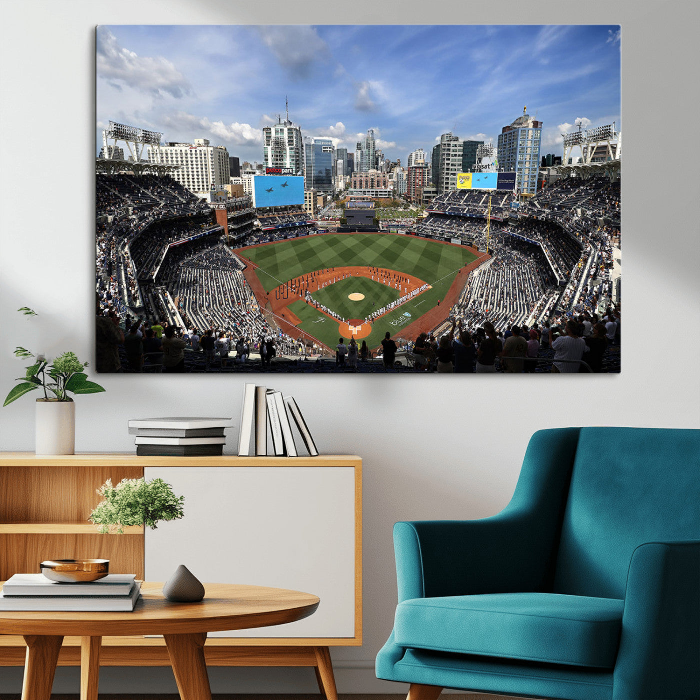 MGV-CV-36X24 - San Diego Padres Baseball Team Print - Petco Park Stadium Wall Art Canvas Print