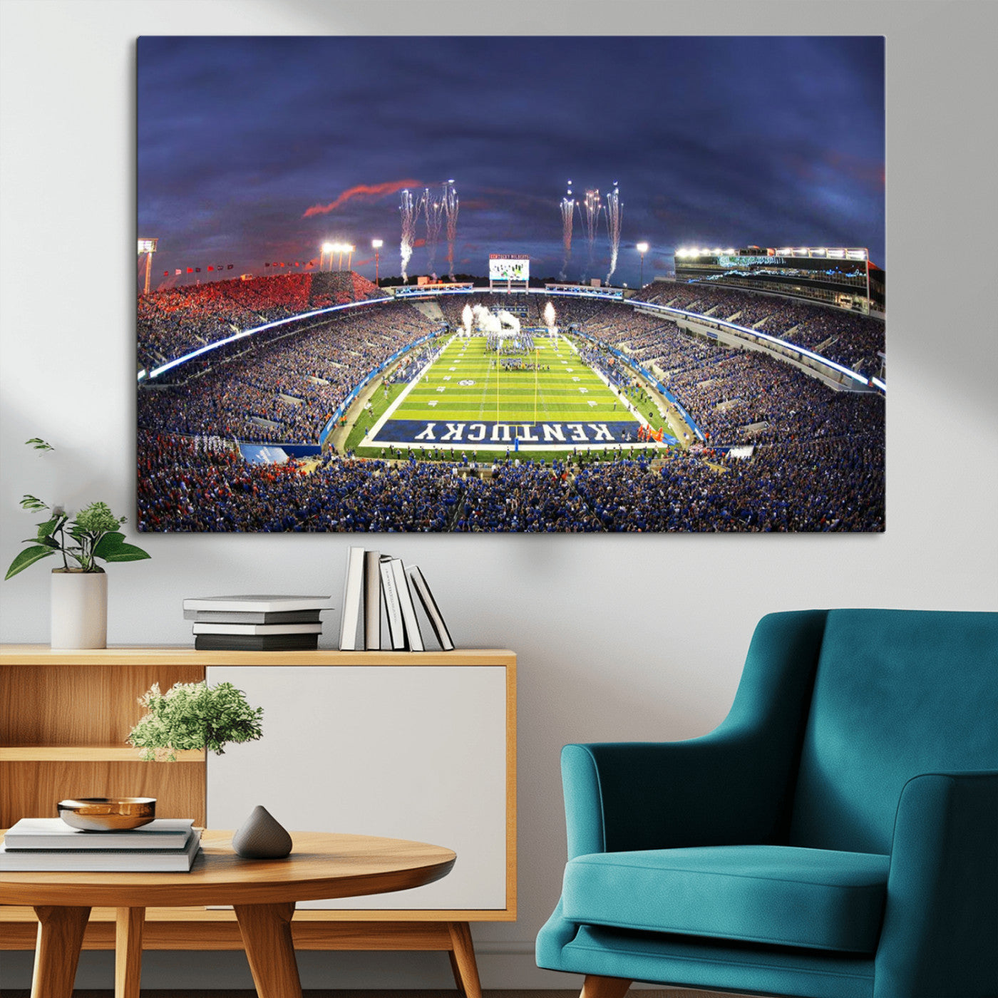 MGV-CV-36X24 - Kroger Field Canvas Wall Art - Kentucky Stadium Wall Art Print - Sunset Football Stadium Wall Decor