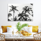 46641801-MGV-CV-40X27-Palm Wall Art Canvas Print, Framed Tropics Art Picture Print, Monochrome Perfect Minimalist Decor
