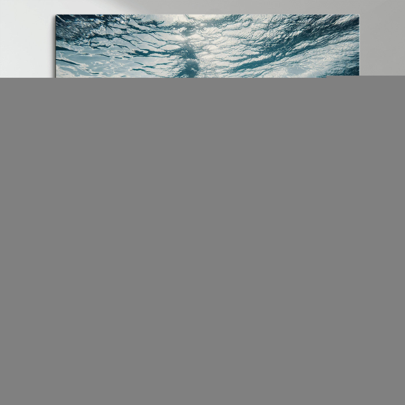 MGV-CV-36X24 - Submerged Surf Wall Art Canvas Print, Framed Underwater Perspective Art Picture Print, Ocean Surf Perfect Coastal Adventure Decor Artwork