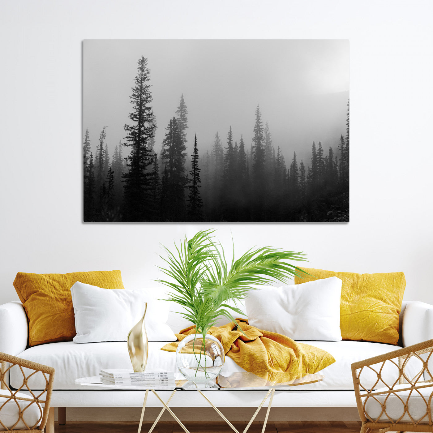 Misty Pines Wall Art Canvas Print - Perfect Rustic Decor