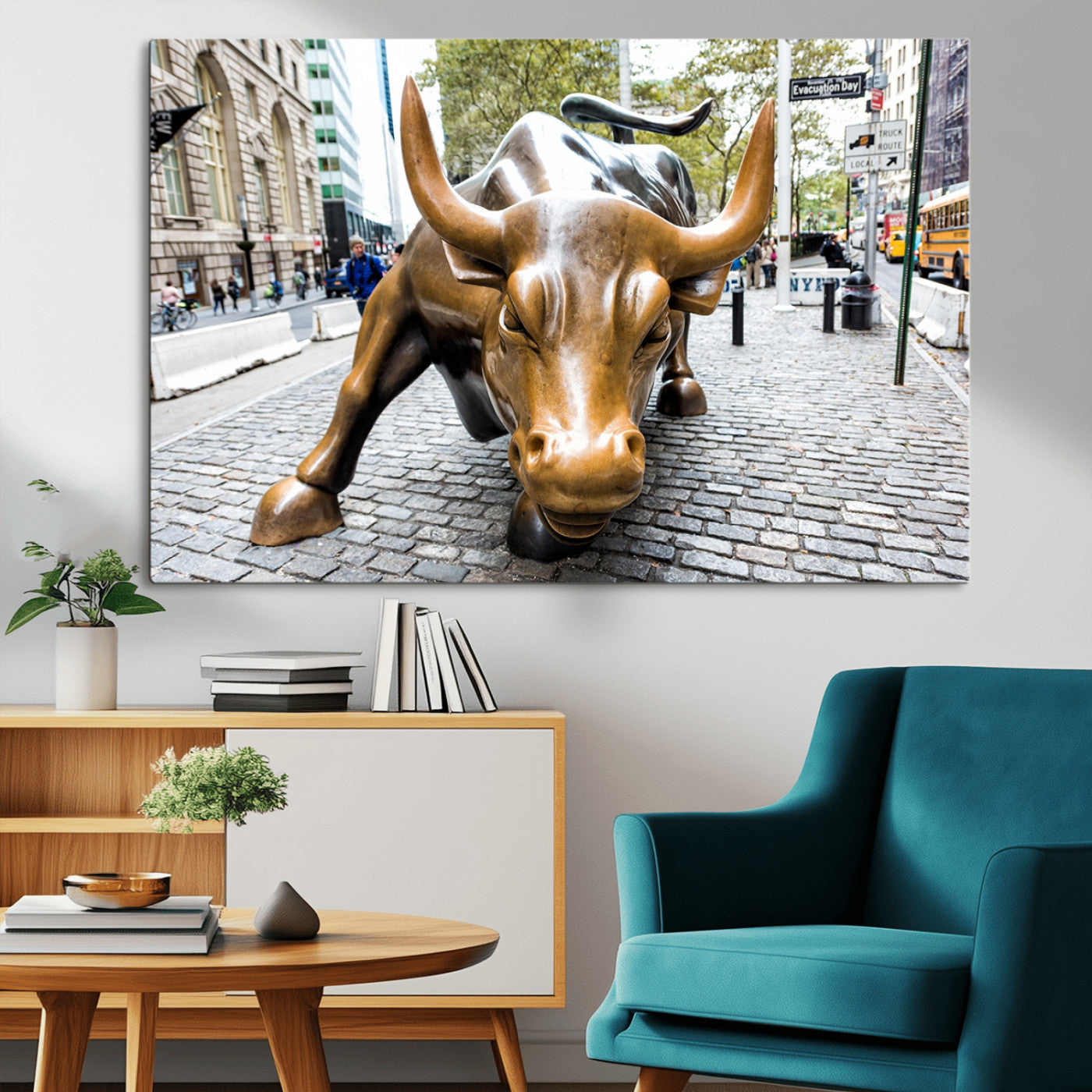 MGV-CV-36X24 - Charging Bull Wall Art Canvas Print