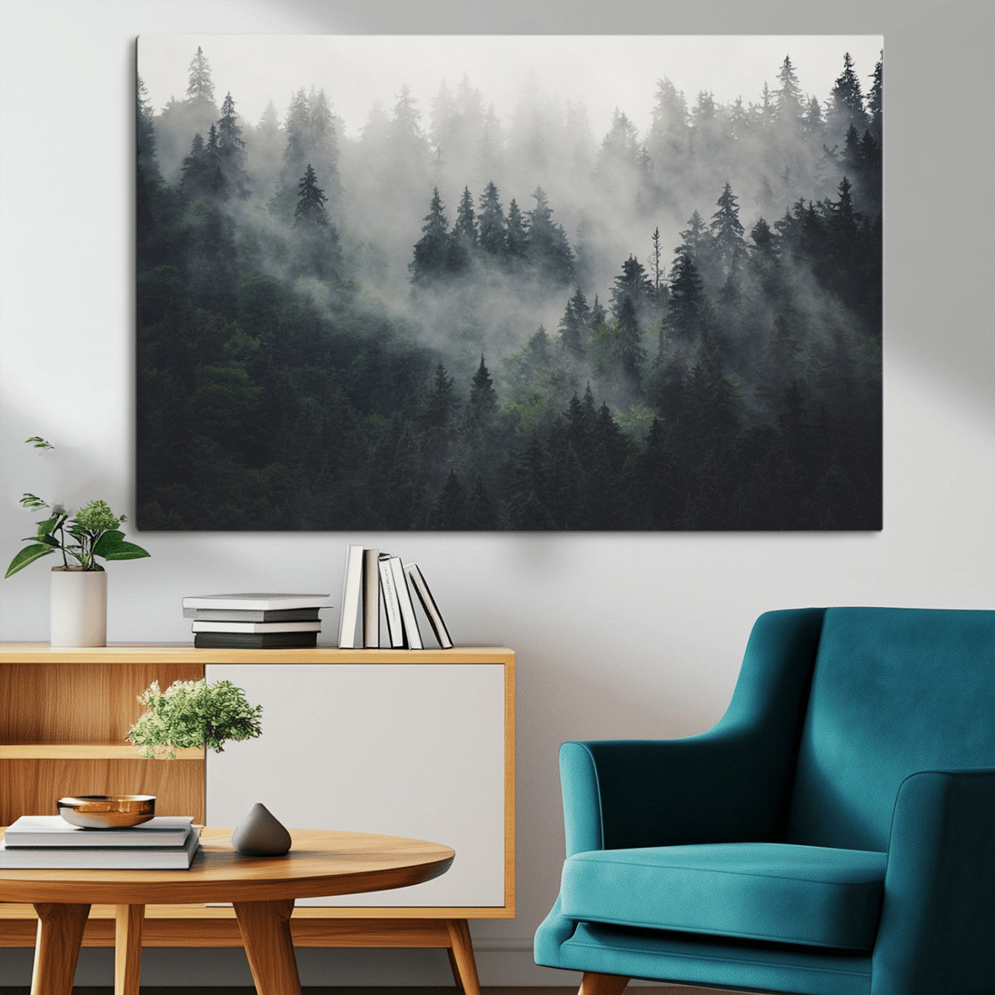 MGV-CV-36X24 - Nature Wall Decor - Serene Triptych Nature Print – Woodland Landscape Decor for Living Room or