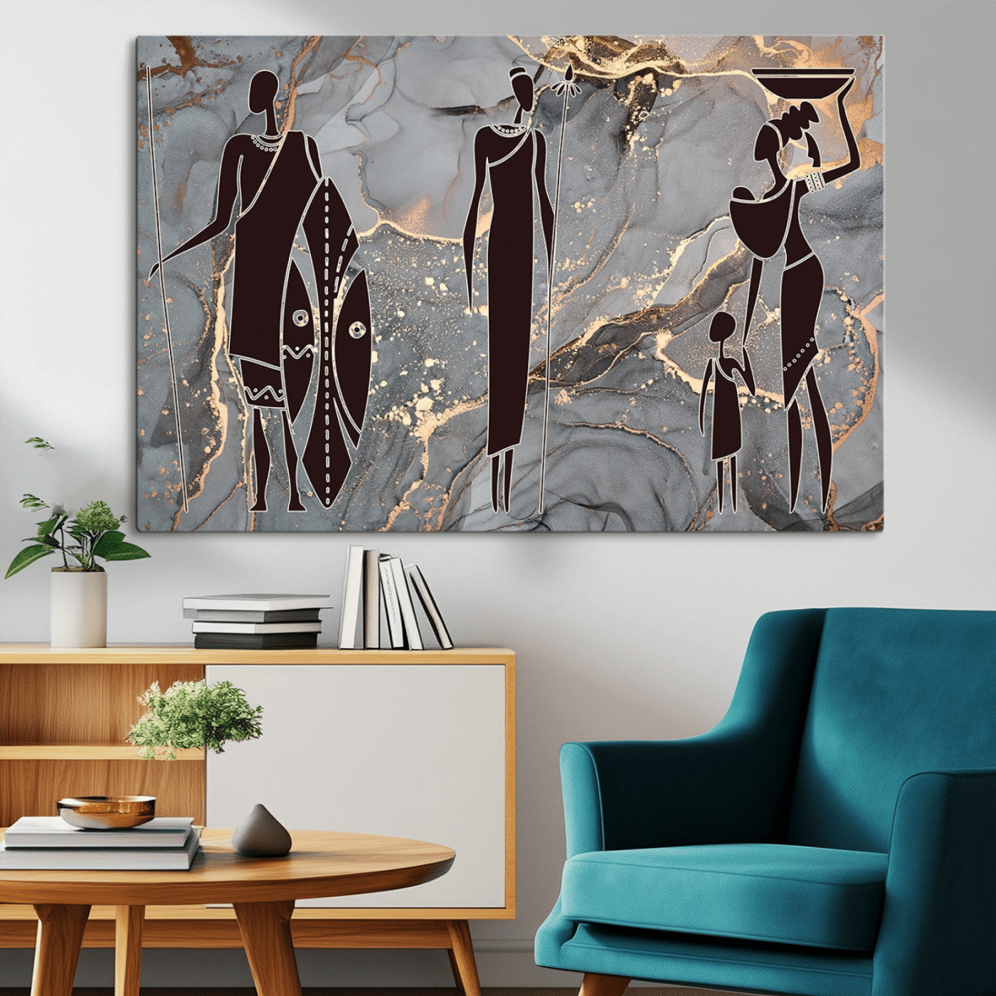 MGV-CV-36X24 - African American Wall Art African Women Painting Canvas Print
