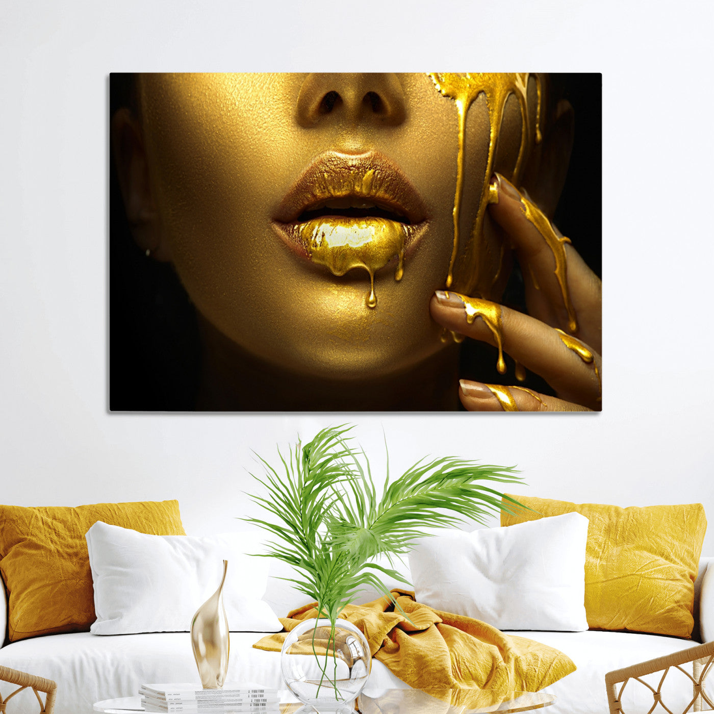 24252-MGV-CV-36X24-Gold and Women Wall Art Canvas Print