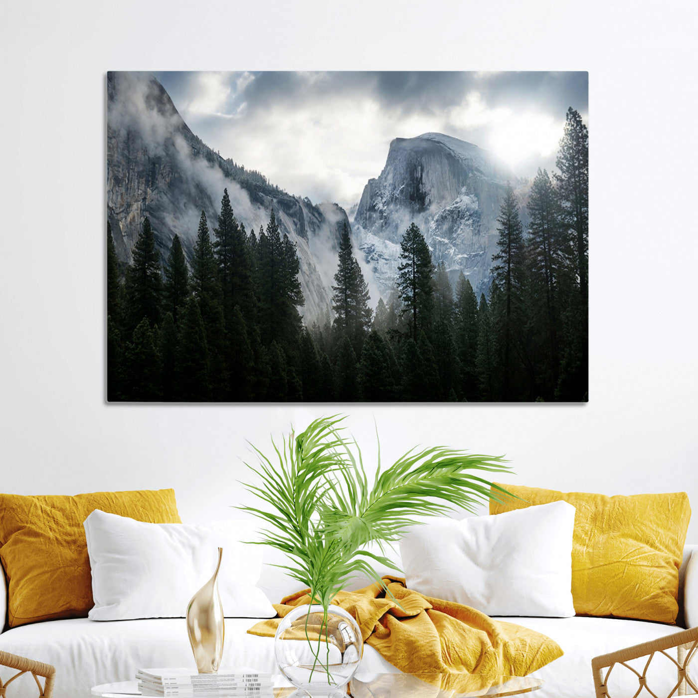 98725-MGV-CV-36X24-Wall Art Foggy Forest Landscape Canvas Print