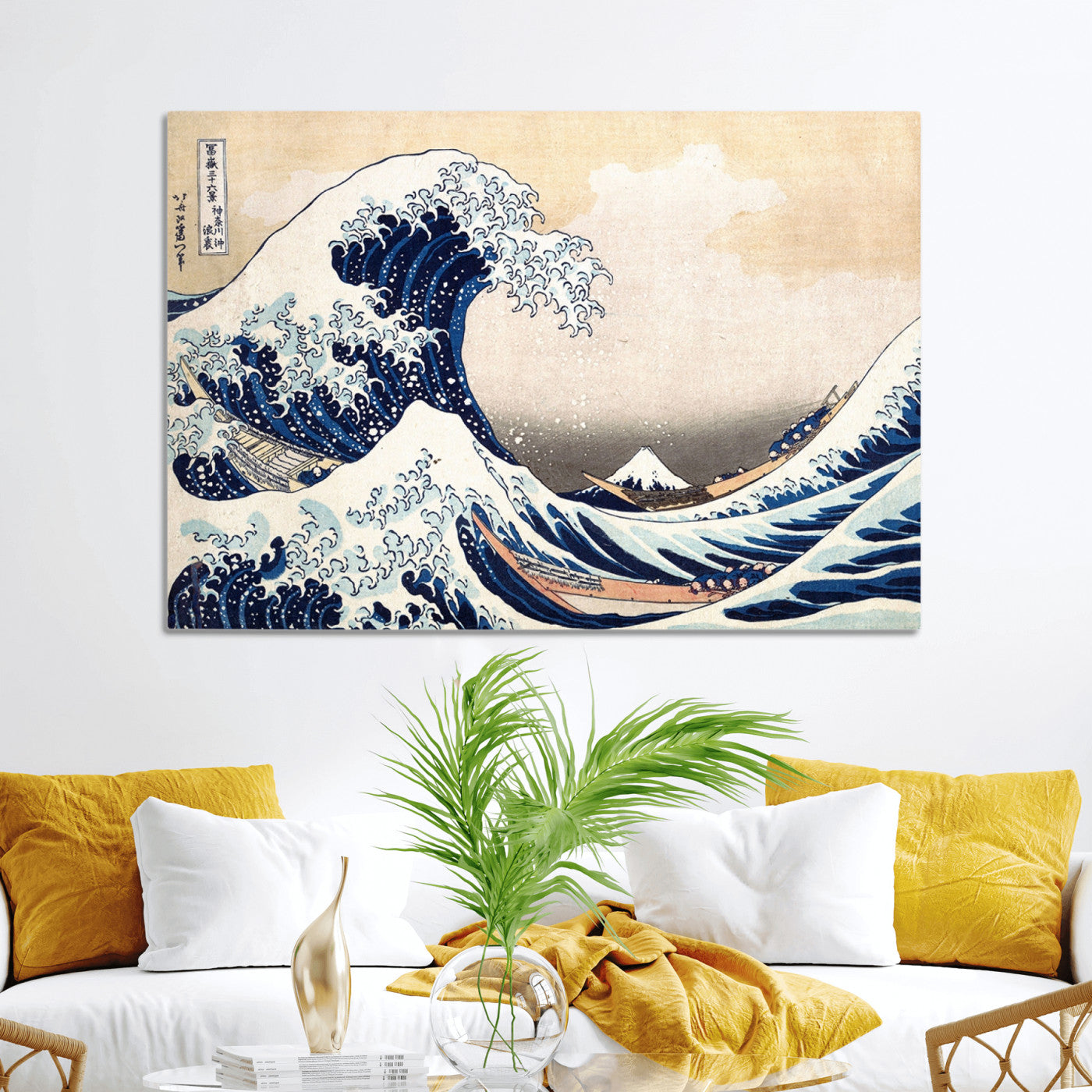 35635-MGV-CV-36X24-Wall Art Kanagawa Canvas Artwork Abstract Print