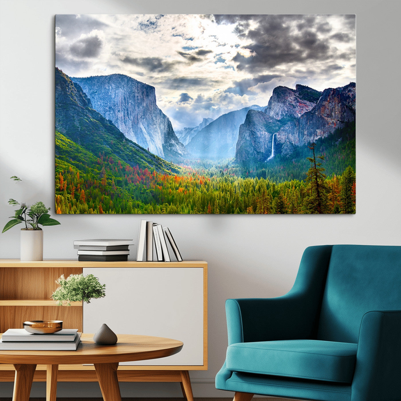 MGV-CV-36X24 - Yosemite Park Half Dome 3 Panel Canvas Print | Large Giclée Landscape Wall Art for Living Room,