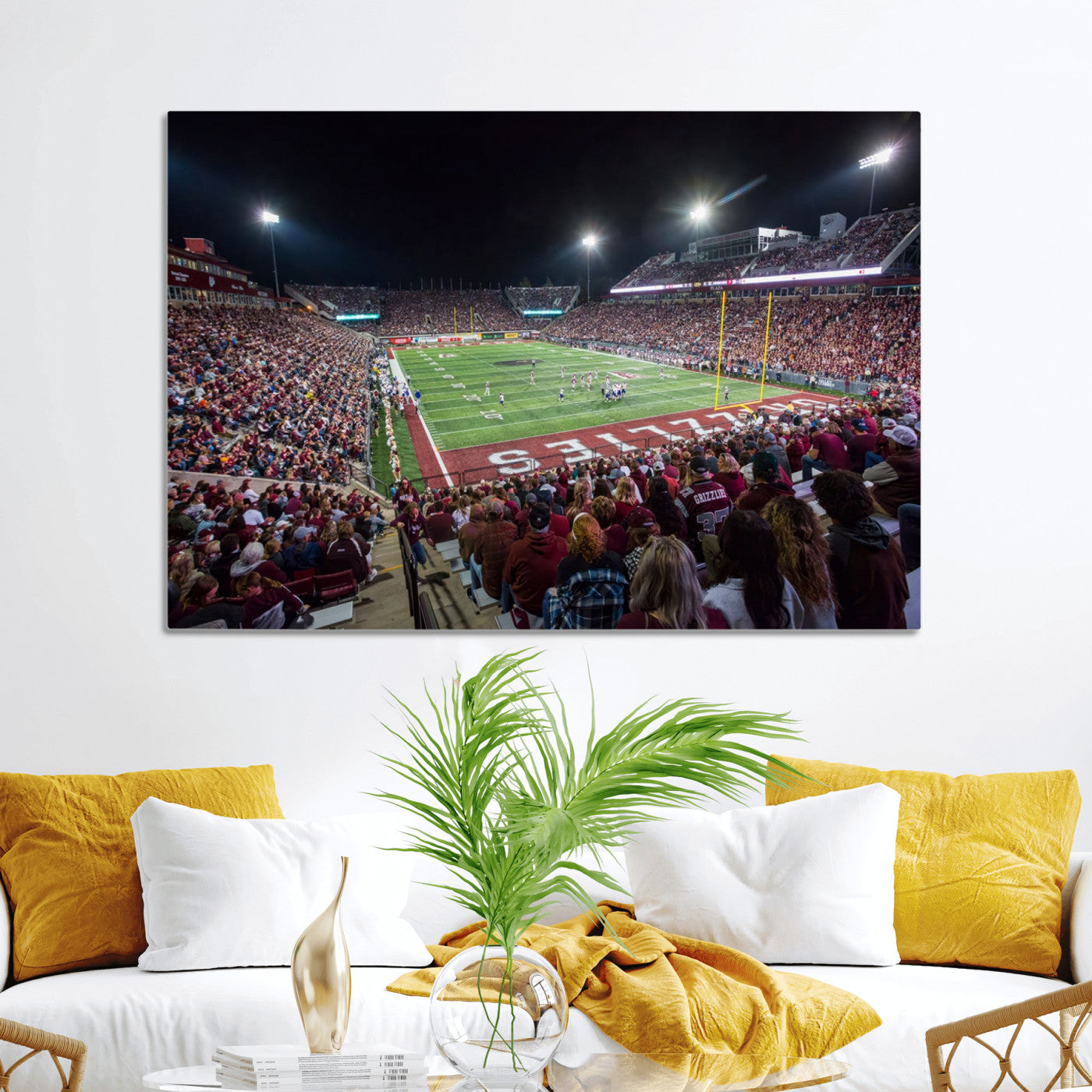 56191-MGV-CV-36X24-American Football Wall Art Canvas Print, Stadium Sport Wall Art Print