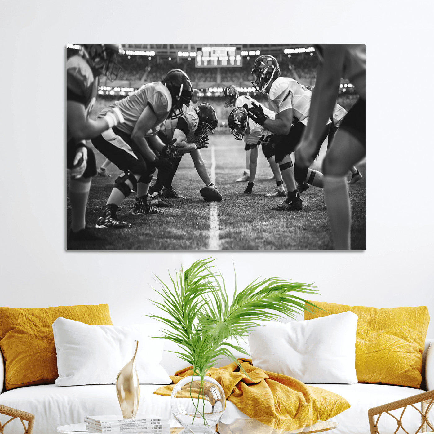 13273-MGV-CV-36X24-American Football Wall Art Canvas Print, Stadium Sport Wall Art Print