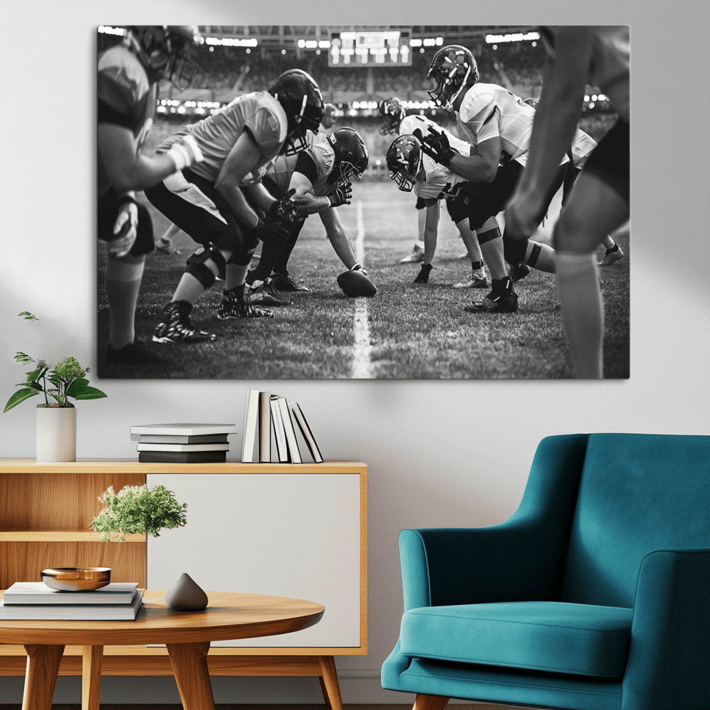 MGV-CV-36X24 - American Football Wall Art Canvas Print, Stadium Sport Wall Art Print