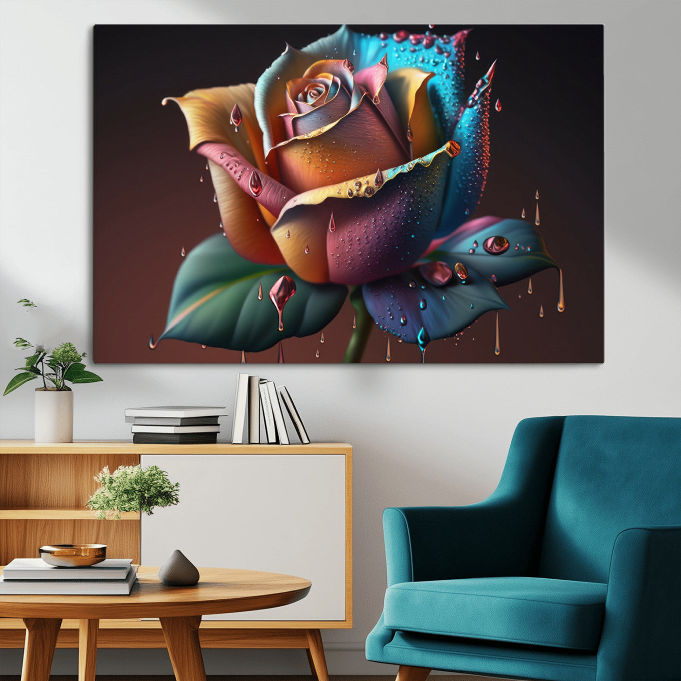 MGV-CV-36X24 - Abstract Rose Wall Art Canvas Print