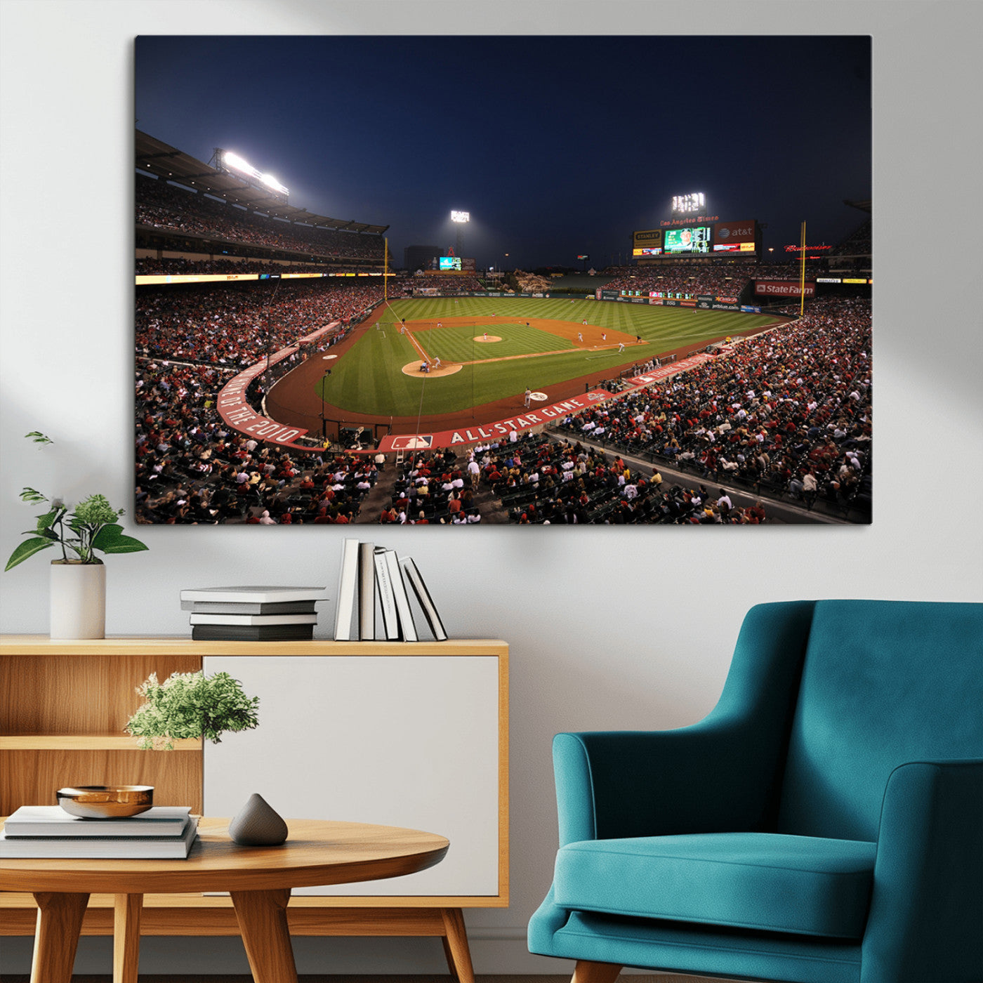MGV-CV-36X24 - Los Angeles Angels Baseball Team Print - Anaheim Angel Stadium Wall Art Canvas Print