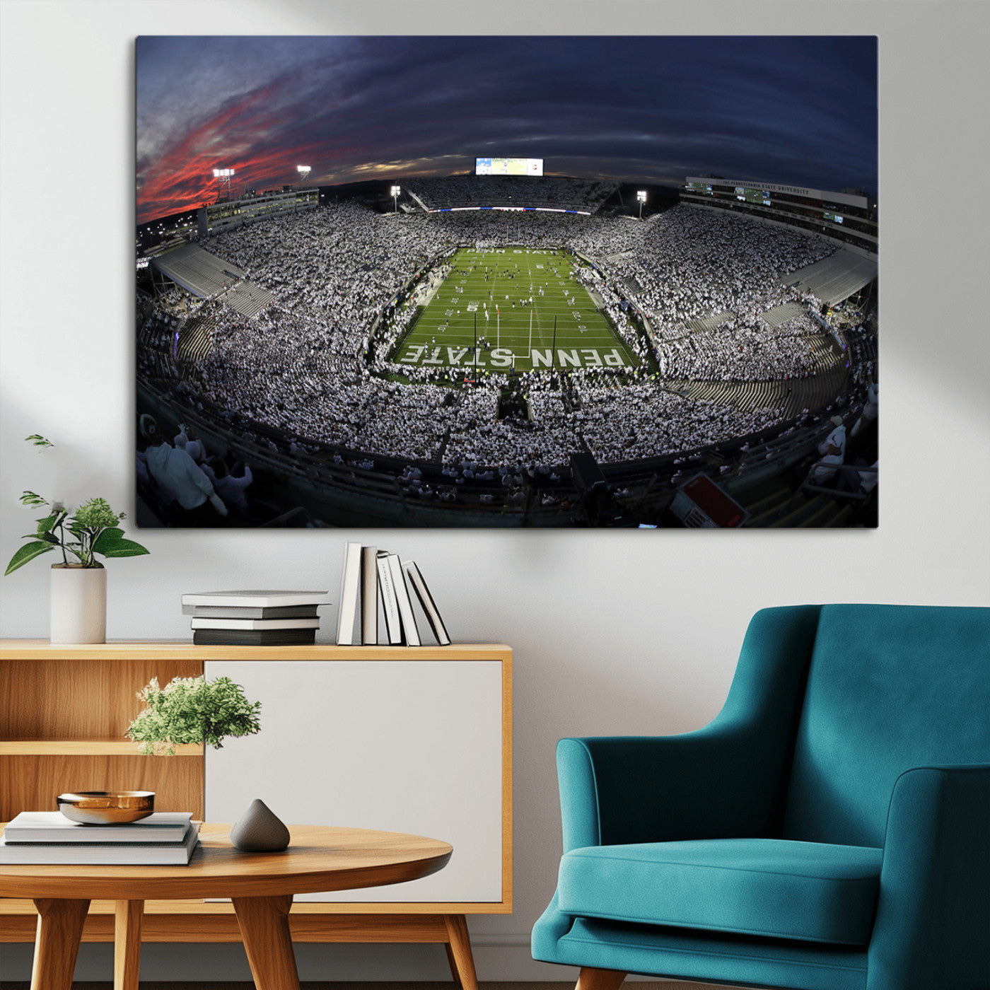 MGV-CV-36X24 - Penn State University Nittany Lions Football Team Print - University Park Beaver Stadium Wall Art