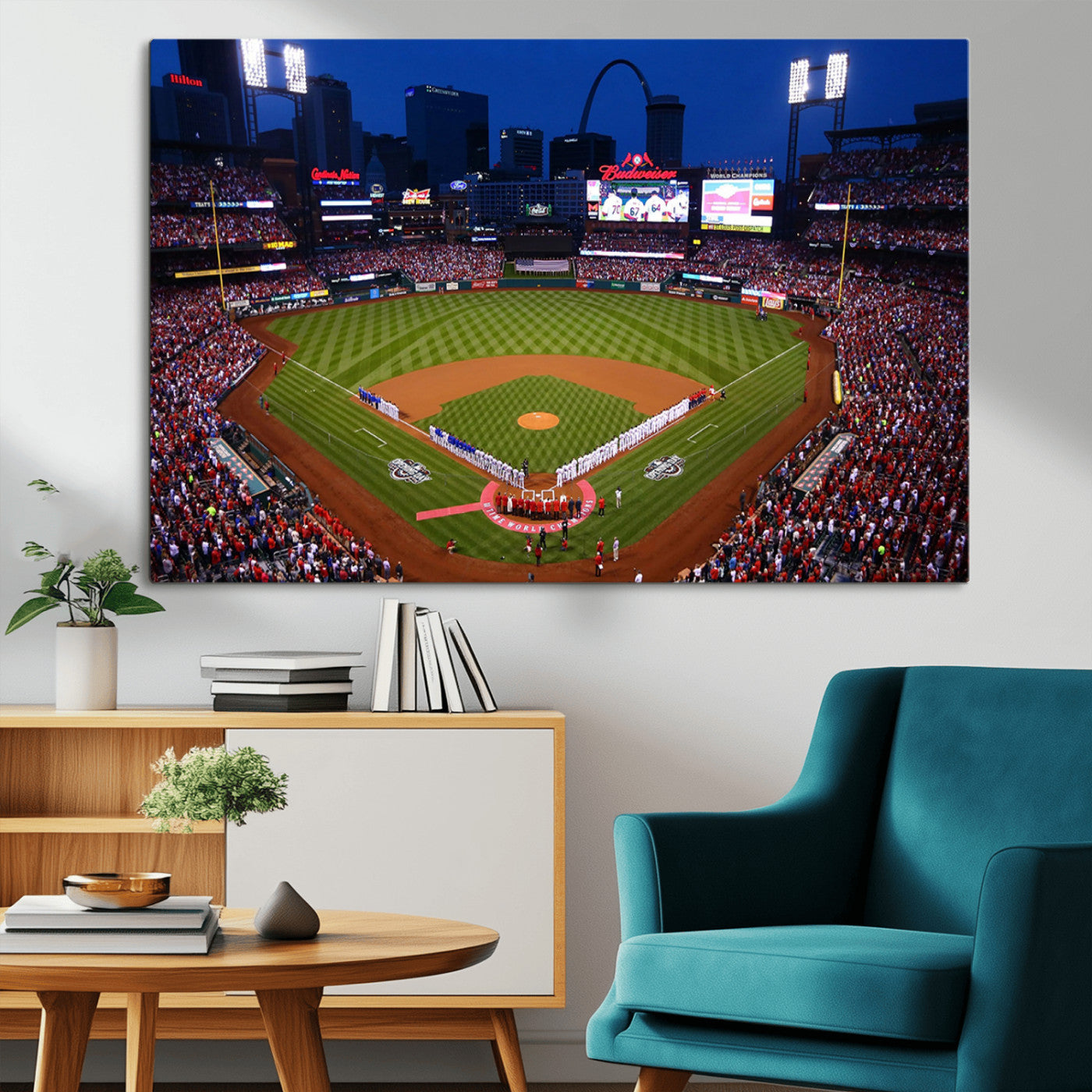 MGV-CV-36X24 - St. Louis Cardinals Baseball Team Print - Busch Stadium Wall Art Canvas Print
